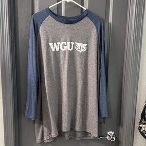 District Gray and Blue Raglan Shirt